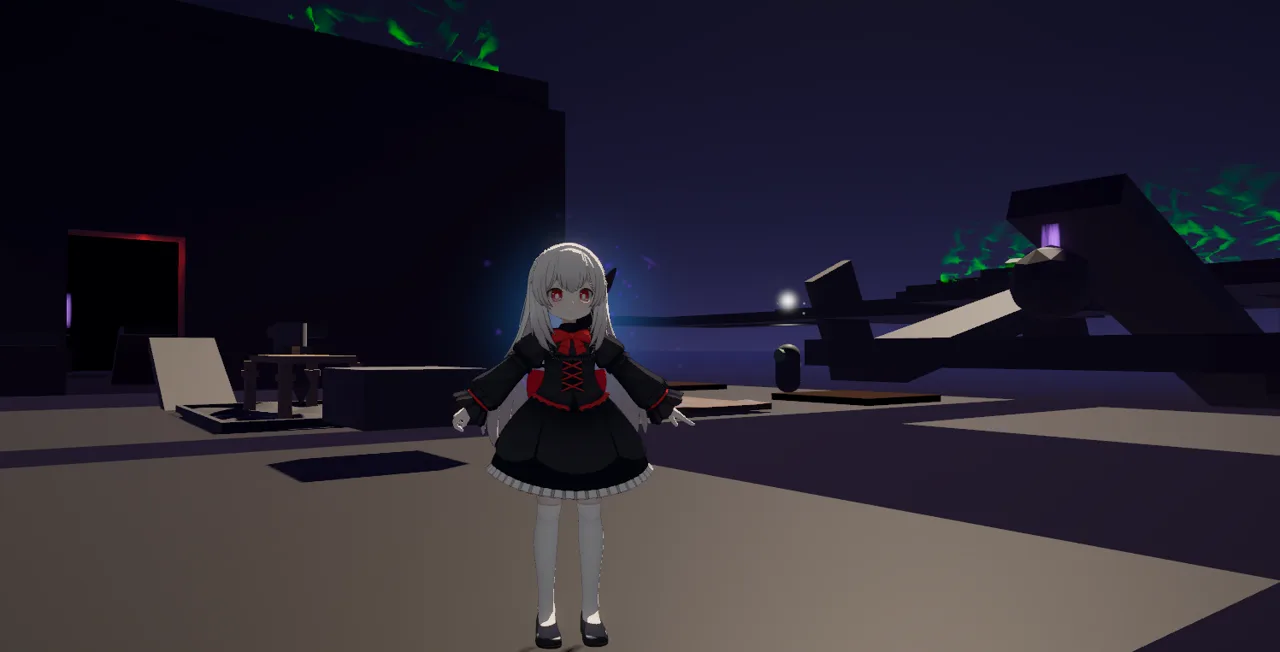 Inhyeong gameplay: the doll character standing in a moonlit arena